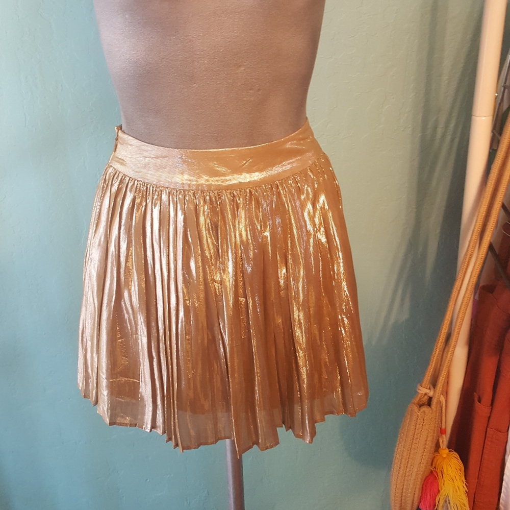 LondonJean gold metallic skirt